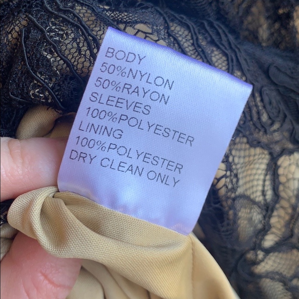 Tadashi Shoji Bishop Lace Dress Sz 10 - Picture 9 of 9